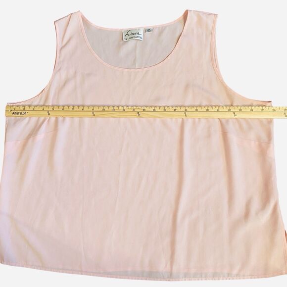 Linea by Louis Dell'Olio Pink Sleeveless Tank Top Shell Women’s Size 2X - Picture 5 of 6